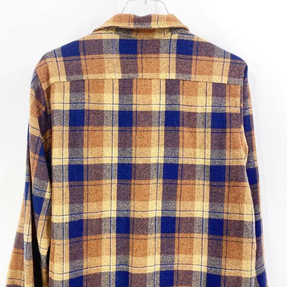 90s CAREER CLUB Vintage Plaid Flannel Shirt Dutton Up - Picture 8 of 12